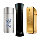 PACK DE 3 PERFUMES: 212 MEN NYC, PACO RABANNE ONE MILLION, ARMANI CODE HOMME 100 ml